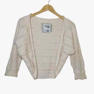 Cashmere/Wool Cozy Cream Shrug S